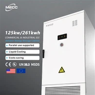 Kvapalinové chladenie 125KW 261kWh lítiová batéria Úložná skriňa energie
